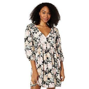 Saltwater Luxe Dexie Recycled Short Sleeve Mini Dress Raven LG